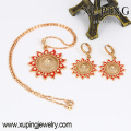 63771-bijoux de mode accessoires en or 18 carats de style arabe beaux ensembles de bijoux en forme de soleil